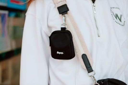 Teddy Fabric Bag Strap - Black