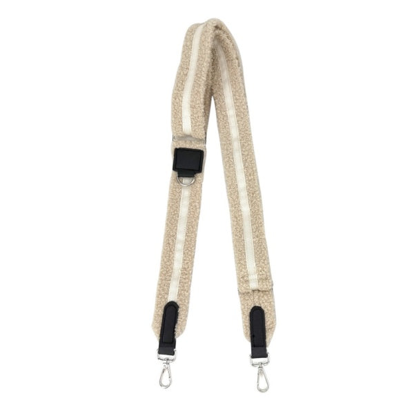 Teddy Fabric Bag Strap - Cream