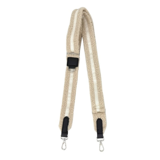 Teddy Fabric Bag Strap - Cream